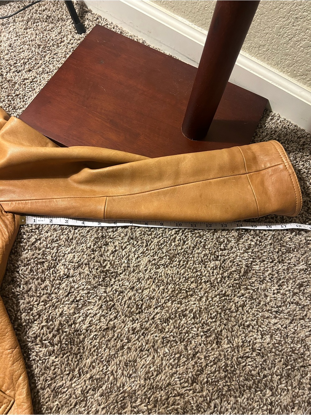 Vintage J Crew Tan Lamb Leather Jacket Size Medium - Picture 8 of 8